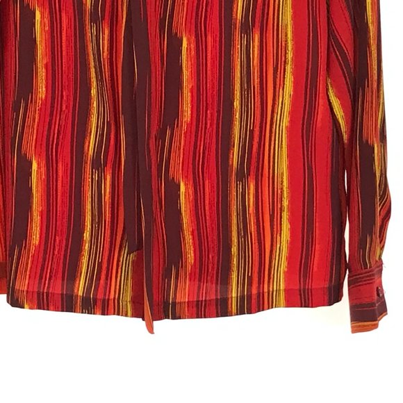 San Andre Vintage 70s Tie Neck Button Down Blouse - Picture 3 of 4